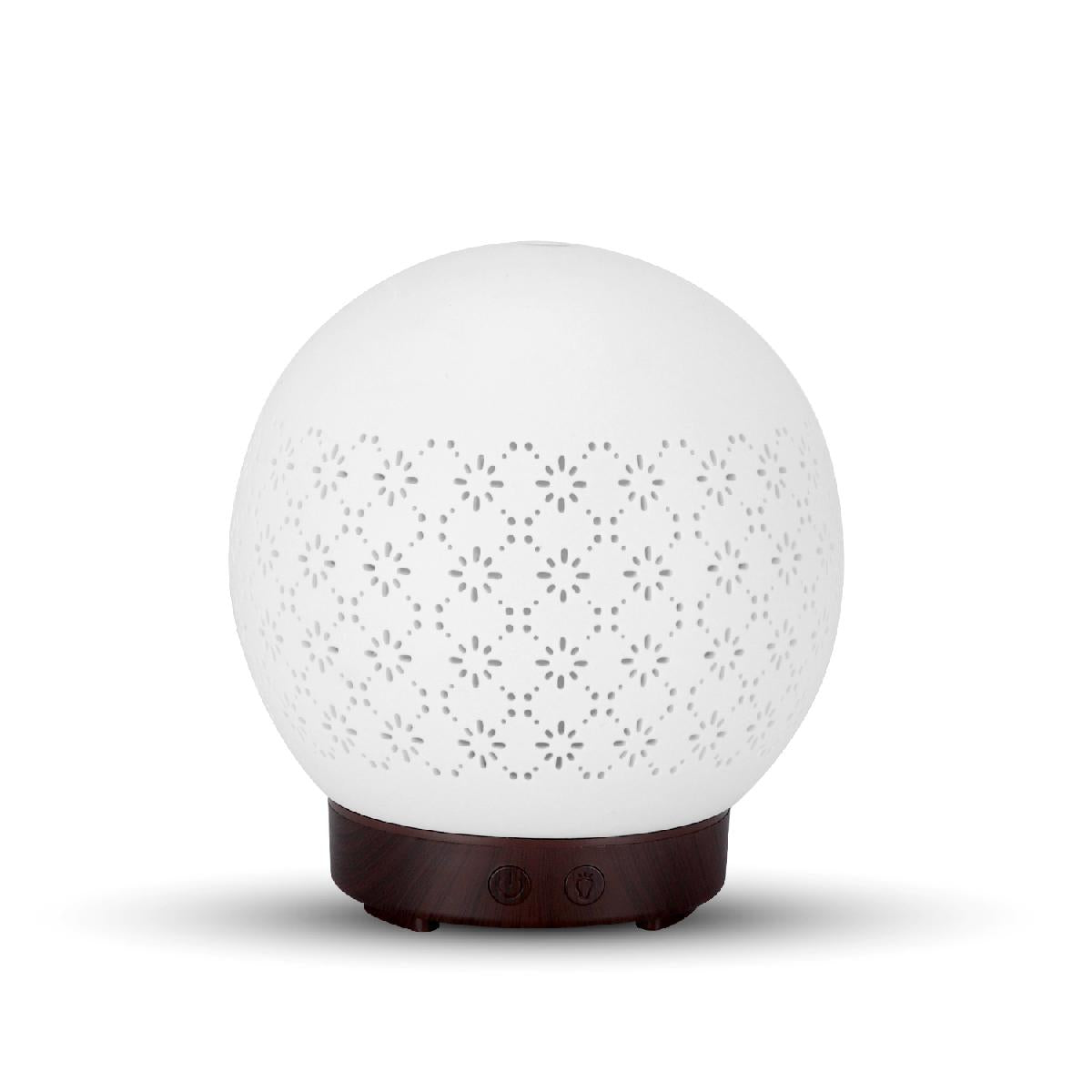 Pottery Ball Shape Diffuse with Floral Pattern