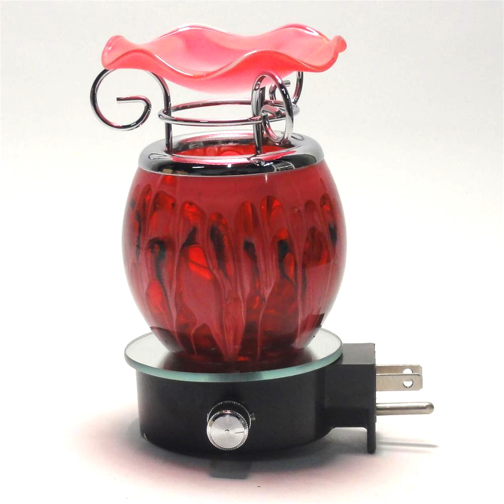 Red Tie Dye Oval Wall Burner