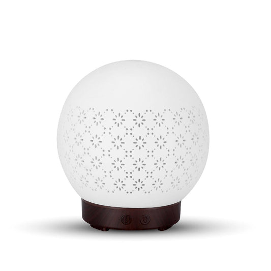 Pottery Ball Shape Diffuse with Floral Pattern