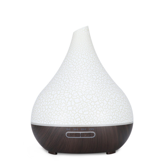 White Top Dark Wood Bottom Aroma Diffuser