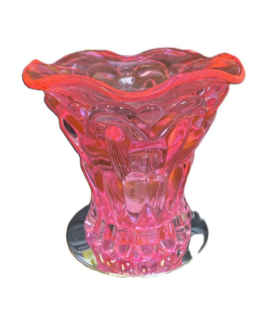 Pink Flare Glass Oil Burner