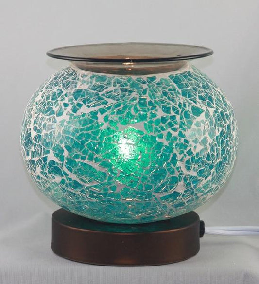 Blue Crackle Glass Oil Burner
