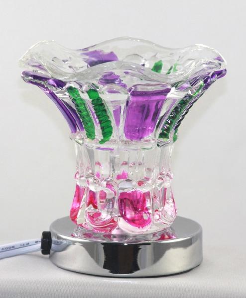 Clear Multi Color Electric Glass Oil Burner